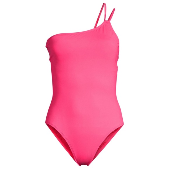La Blanca Island One-Shoulder One-Piece Swimsuit Size 14 Ginger - Picture 3 of 3